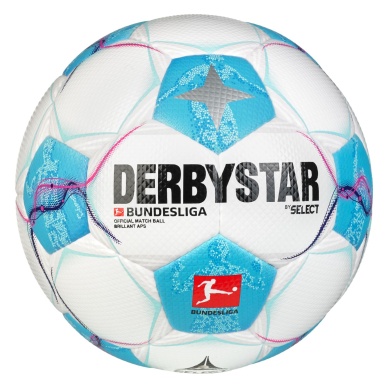 Derbystar Football Bundesliga Brilliant APS v24 (official match ball of the 2024/2025 season) white/blue